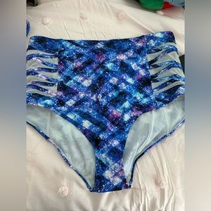 Torrid Space Geo Lattice Mesh High Waist Bottom Size 0